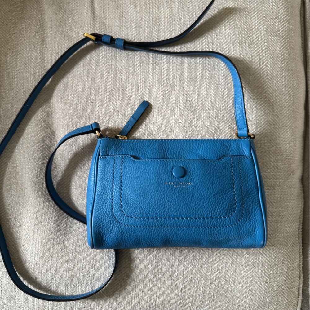 Marc Jacobs Blue Leather Crossbody Bag